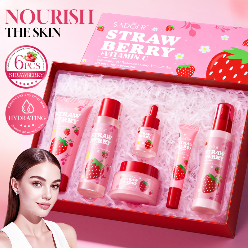 딸기 VC 브라이트닝 럭셔리 케어 6종 페이셜 스킨케어 - Luxury Skincare Sets 리뷰 및 가격
