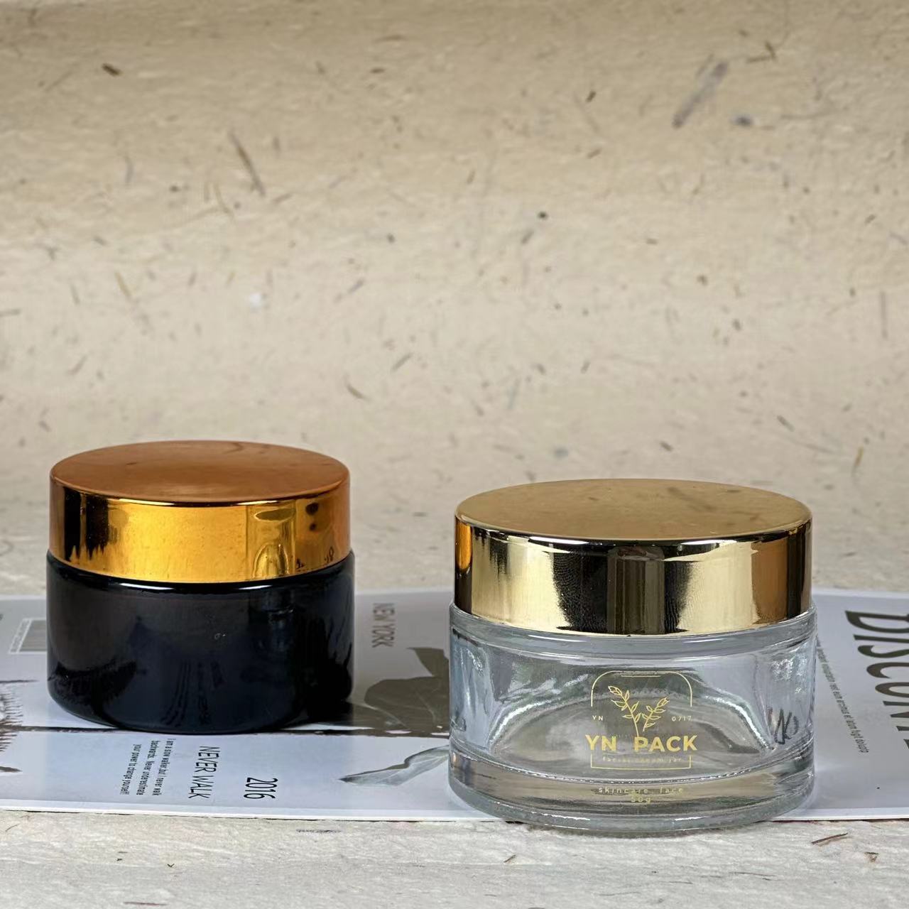 프로스트 유리 화장품 항아리 골드 뚜껑 화장품 스킨 케 - Luxury Skincare Bottles 리뷰 및 가격