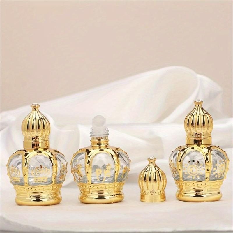 4개/세트 고급 골든 에센셜 오일 롤러 병 리필 가능  - Luxury Skincare Bottles 리뷰 및 가격